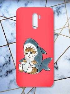 Матовий червоний чохол на Xiaomi Redmi Note 8 Pro Кошеня принт 120