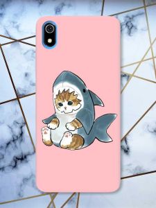 Матовий рожевий чохол на Xiaomi Redmi 7A Кошеня принт 120