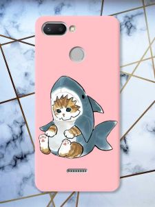 Матовий рожевий чохол на Xiaomi Redmi 6 Кошеня принт 120