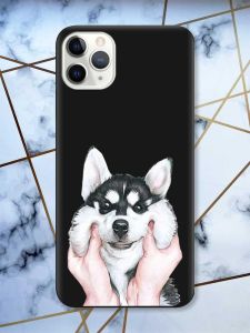 Матовий чорний чохол на iPhone 11 Pro (5.8) Мордочка принт 121