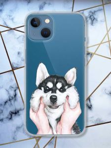 Прозорий чохол на Apple iPhone 13 Мордочка принт 121