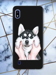 Матовий чорний чохол на Samsung Galaxy А10 (2019) А105 Мордочка принт 121