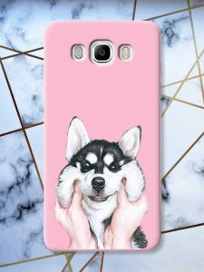 Матовий рожевий чохол на Samsung Galaxy J7(2016) J710 Мордочка принт 121