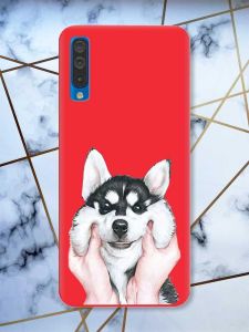 Матовий червоний чохол на Samsung Galaxy А50 (2019) А505 Мордочка принт 121