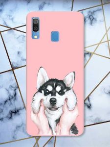 Матовий рожевий чохол на Samsung Galaxy А30 (2019) / А20 (2019) Мордочка принт 121