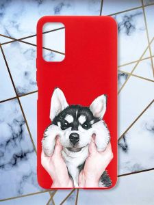 Матовий червоний чохол на Xiaomi Redmi Note 11 4G Мордочка принт 121