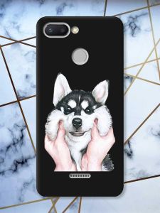 Матовий чорний чохол на Xiaomi Redmi 6 Мордочка принт 121