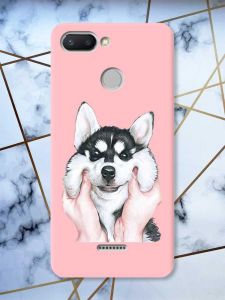 Матовий рожевий чохол на Xiaomi Redmi 6 Мордочка принт 121