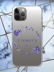 Прозорий чохол для iPhone 12 Pro Max Лавандовий віночок принт 19
