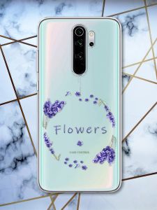 Прозорий чохол на Xiaomi Redmi Note 8 Pro Лавандовий віночок принт 19