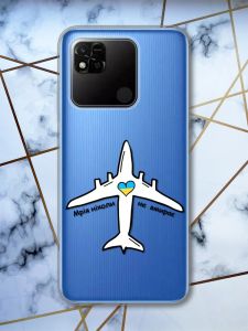 Прозорий чохол на Xiaomi Redmi 10A патріотичний дизайн Мрія ніколи не вмирає принт 1