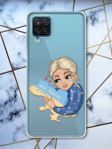 Прозорий чохол на Samsung A12 4G патріотичний дизайн Моя Україна принт 24