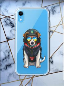 Прозорий чохол на iPhone XR патріотичний дизайн Пес Патрон принт 4