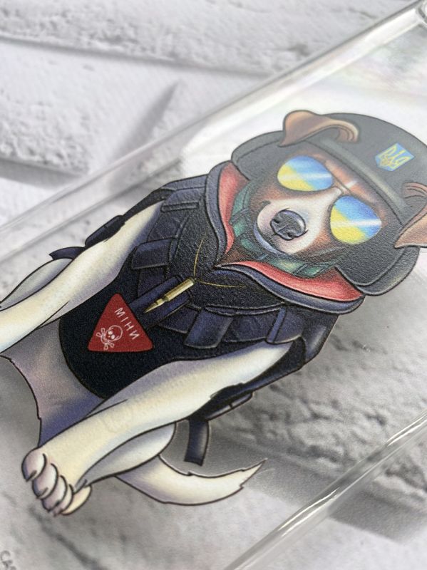 Прозорий чохол на iPhone 12 mini патріотичний дизайн Пес Патрон принт 4