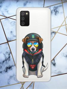 Прозорий чохол на Samsung Galaxy A03s з патріотичним дизайном "Патрон" принт 4