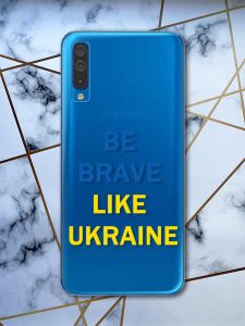 Прозорий чохол для Samsung Galaxy А50 (2019) А505 патріотичний дизайн Сміливість принт 5