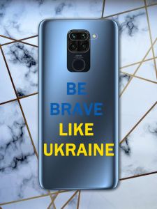 Прозорий чохол для Xiaomi Redmi Note 9 патріотичний дизайн Сміливість принт 5