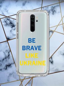 Прозорий чохол для Xiaomi Redmi 9 патріотичний дизайн Сміливість принт 5