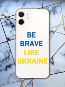 Прозорий чохол для iPhone 12 / 12 Pro патріотичний дизайн Сміливість принт 5