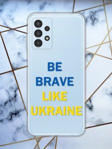 Прозорий чохол для Samsung Galaxy A13 4G з патріотичним дизайном Сміливість принт 5