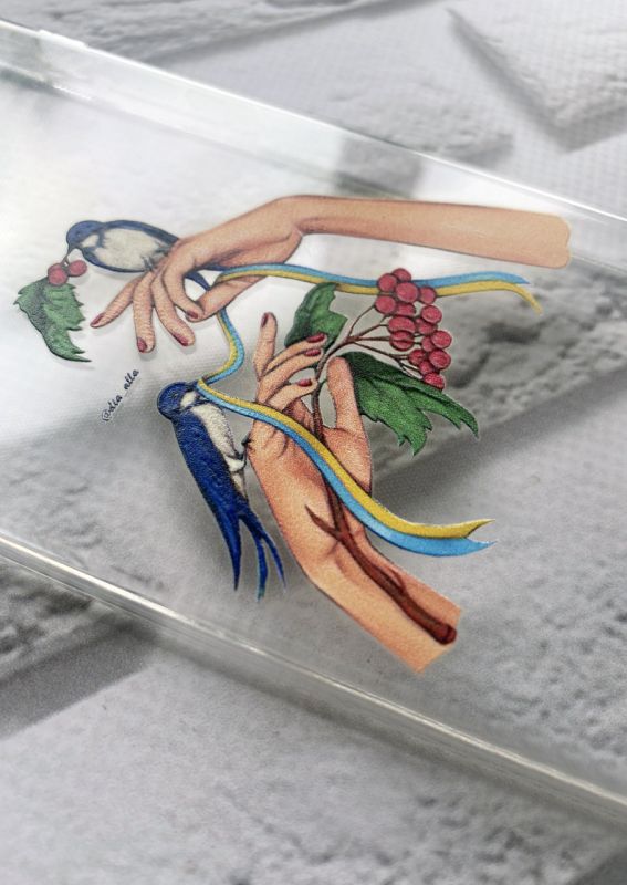 Прозорий чохол для iPhone 12 mini патріотичний дизайн Ластівки принт 15