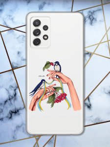 Прозорий чохол для Samsung Galaxy A73 5G патріотичний дизайн Ластівки принт 15