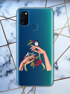 Прозорий чохол для Samsung Galaxy M30s/М21 патріотичний дизайн Ластівки принт 15
