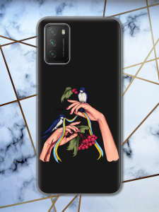 Прозорий чохол для Xiaomi Poco M3 патріотичний дизайн Ластівки принт 15