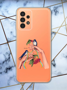 Прозорий чохол для Samsung Galaxy A13 4G патріотичний дизайн Ластівки принт 15