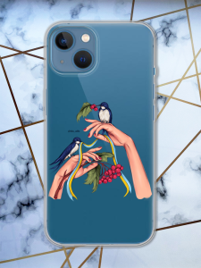 Прозорий чохол для Apple iPhone 13 патріотичний дизайн Ластівки принт 15