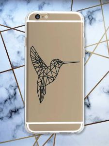 Прозорий чохол на iPhone 6/6s :: Колібрі (принт 122)