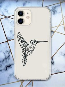 Прозорий чохол на iPhone 12 mini Колібрі принт 122