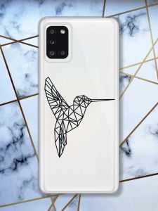 Прозорий чохол на Samsung A31 Колібрі принт 122