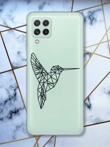 Прозорий чохол на Samsung Galaxy A22 4G / M22 / M32 Колібрі принт 122