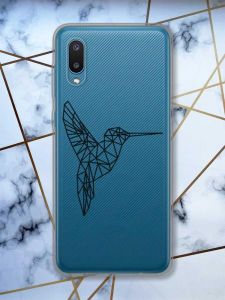 Прозорий чохол на Samsung Galaxy A02 / A022 (2021)  Колібрі принт 122