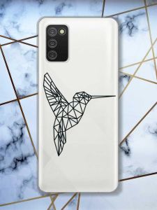 Прозорий чохол для Samsung Galaxy A02s  Колібрі принт 122