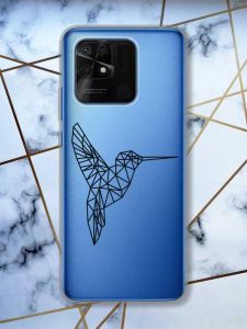 Прозорий чохол на Xiaomi Redmi 10C Колібрі принт 122