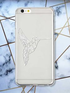 Прозорий чохол на iPhone 6+/6 Plus Колібрі принт 123