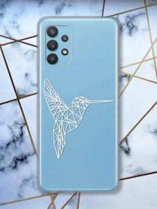 Прозорий чохол на Samsung Galaxy A32  Колібрі принт 123