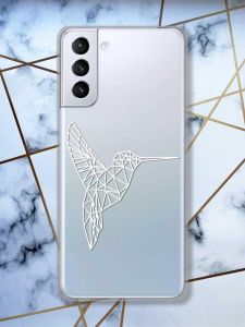 Прозорий чохол для Samsung Galaxy S21 (G991)  Колібрі принт 123