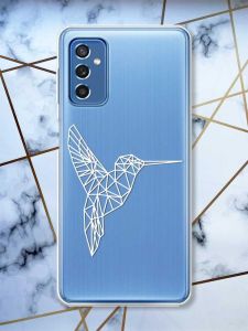 Прозорий чохол на Samsung Galaxy M52 Колібрі принт 123
