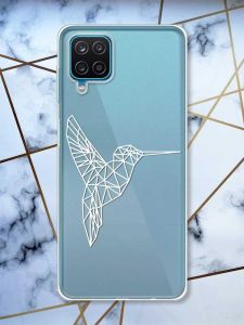 Прозорий чохол для Samsung A12 4G Колібрі принт 123