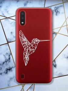 Прозорий чохол для Samsung Galaxy A01  Колібрі принт 123