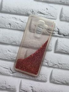 Силіконовий чохол з блискучими переливами Samsung Galaxy А6 Plus Червоний