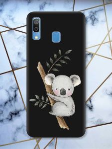 Матовий чорний чохол на Samsung Galaxy А30 (2019) / А20 (2019) Коала принт 132