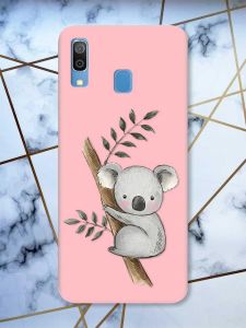 Матовий рожевий чохол на Samsung Galaxy А30 (2019) / А20 (2019) Коала принт 132