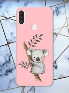 Матовий рожевий чохол на Samsung Galaxy A11 Коала принт 132