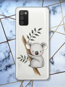 Прозорий чохол для Samsung Galaxy A02s  Коала принт 132