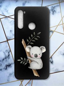 Матовий чорний чохол на Xiaomi Redmi Note 8 :: Коала (принт 132)