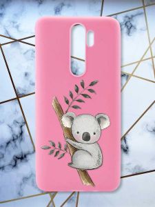 Матовий рожевий чохол на Xiaomi Redmi Note 8 Pro :: Коала (принт 132)